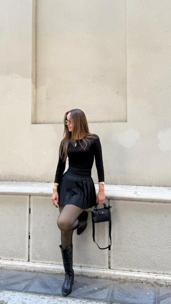 Pleated Skirt-black